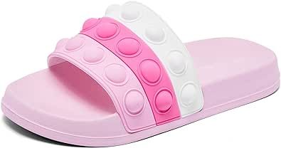 Engtoy Kid Boys Girls Slides Sandals For Kid Unisex Child Slippers Lightweight Non-slip Open Toe Comfy Shower Beach Funny Slide Sandals