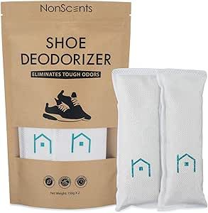 NonScents Shoe Deodorizer pods (2-Pack) - Odor Eliminator, Freshener for Sneakers, Gym Bags, and Lockers