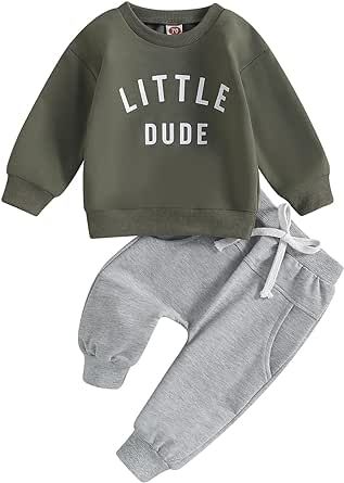 Sprifallbaby Toddler Newborn Baby Boy Outfit Bro Long Sleeve Sweatshirts Pants Clothes Set Infant Boys Fall Winter 2PCS