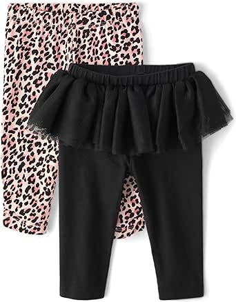 The Children's Place Baby Girls' and Newborn Ruffle Pull-on Pants 2-Pack