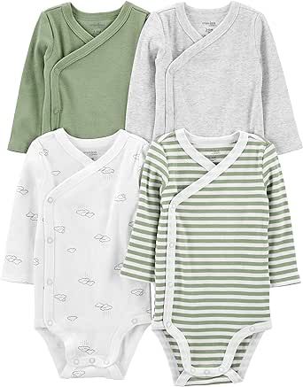 Simple Joys by Carter's Unisex Babies' Textured Bodysuits, Pack of 4