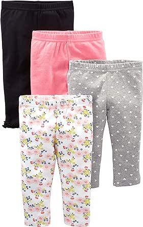Simple Joys by Carter's Baby Girls' Pant, Pack of 4